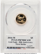 2016-W Proof Gold Eagle 1/10 oz FS PCGS PR70 Ed Moy