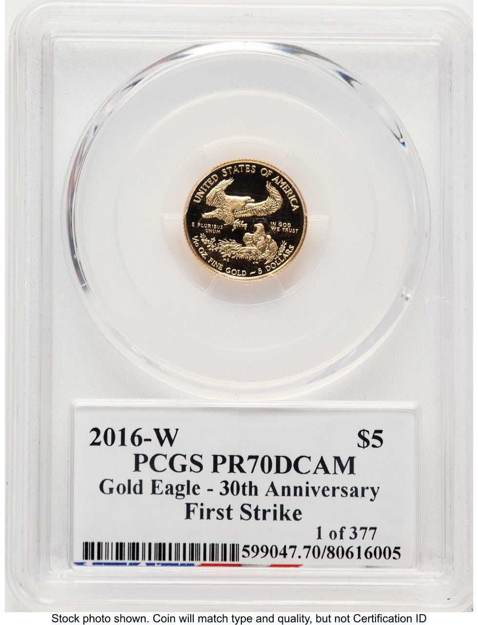 2016-W Proof Gold Eagle 1/10 oz FS PCGS PR70 Ed Moy