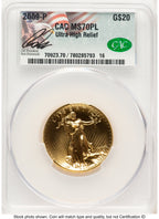 2009 G$20 Ultra High Relief PL Ron Drzewucki CACG MS70