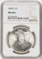 1890-S Morgan Dollar NGC MS66+ (783542015)