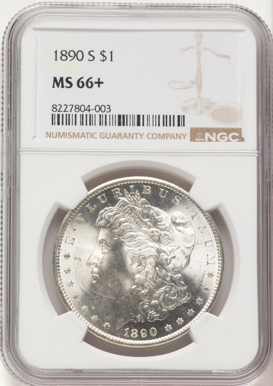 1890-S Morgan Dollar NGC MS66+ (783542015)