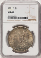 1921-S Morgan Dollar NGC MS65 (783542017)