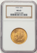 1932 $10 Indian Eagle NGC MS65