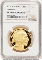 2009-W Proof Gold Buffalo 1 oz Brown Label NGC PF70