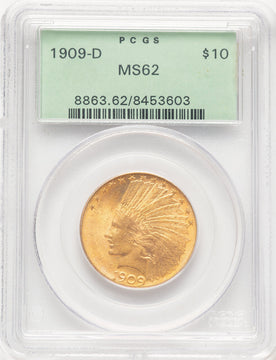 1909-D $10 Indian Eagle PCGS MS62 (783567002)