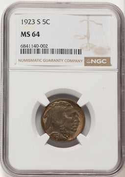 1923-S 5C Buffalo Nickel NGC MS64 (783571027)