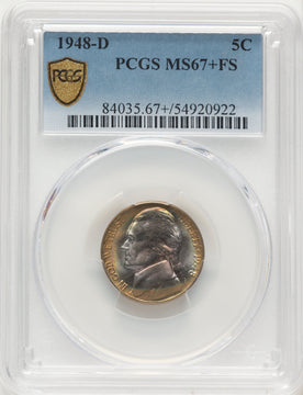 1948-D 5C FS Jefferson Nickel PCGS MS67+