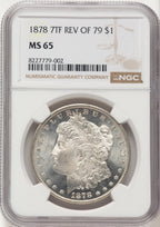 1878 7TF Reverse of 1879 Morgan Dollar NGC MS65 (783573016)
