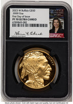 2023-W Proof Gold Buffalo 1 oz FDI Anna Cabral Prestige Treasurer Series NGC PF70 (783592029)