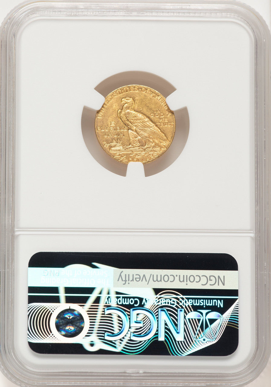 1911 $2.50 Brown Label Indian Quarter Eagle NGC MS63 (783605013)