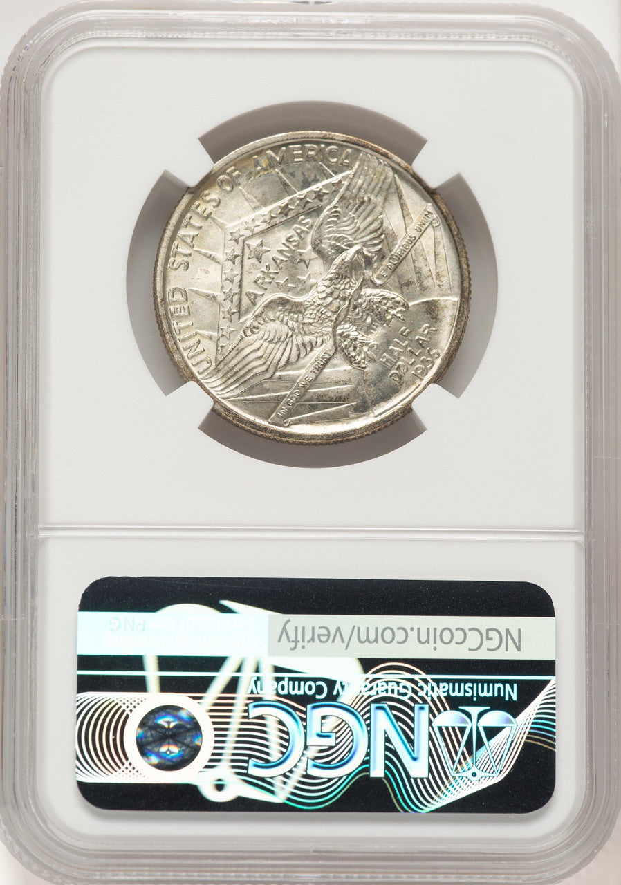 1936 50C Robinson Brown Label Commemorative Silver NGC MS67