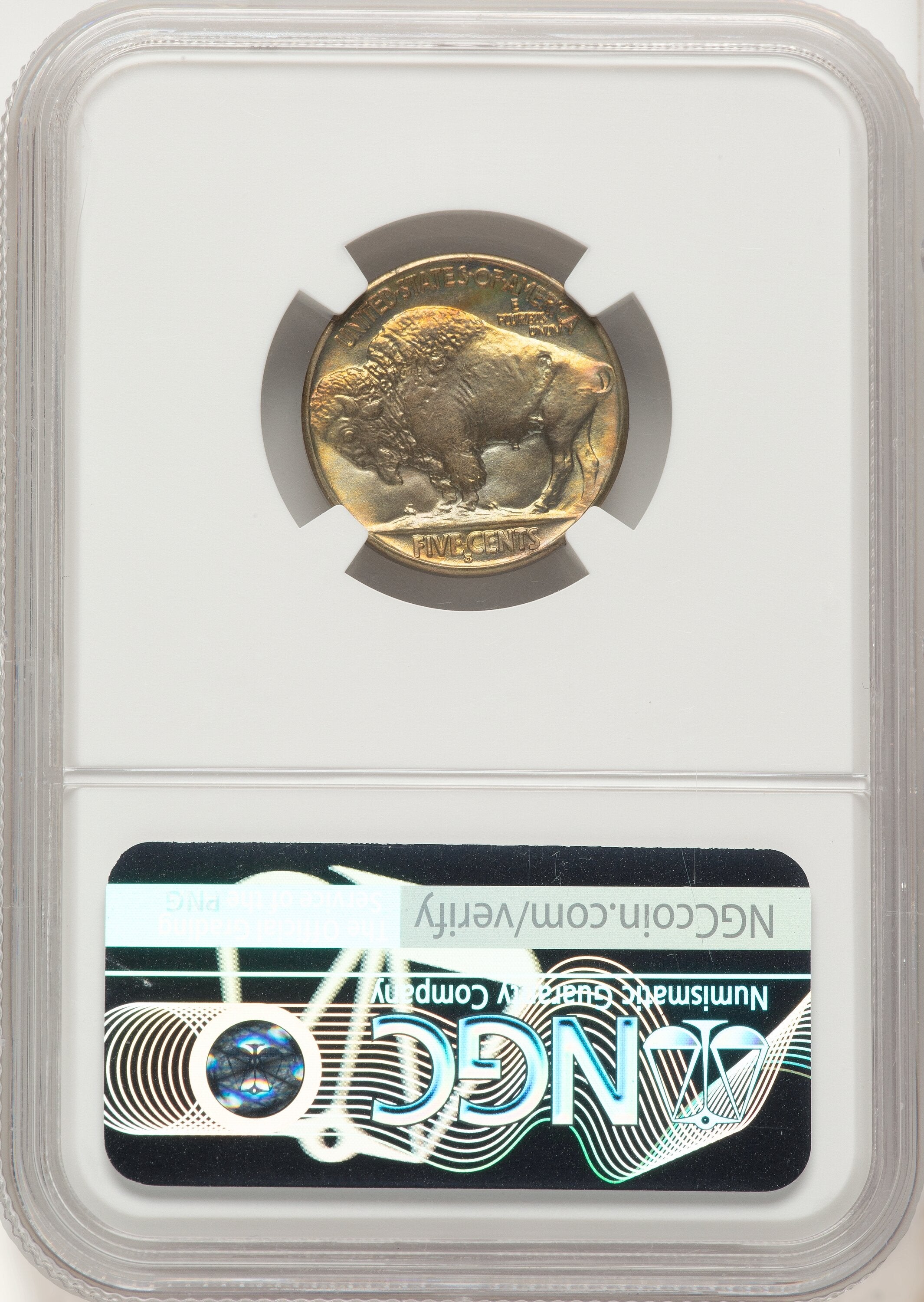 1937-S 5C CAC Buffalo Nickel NGC MS67+
