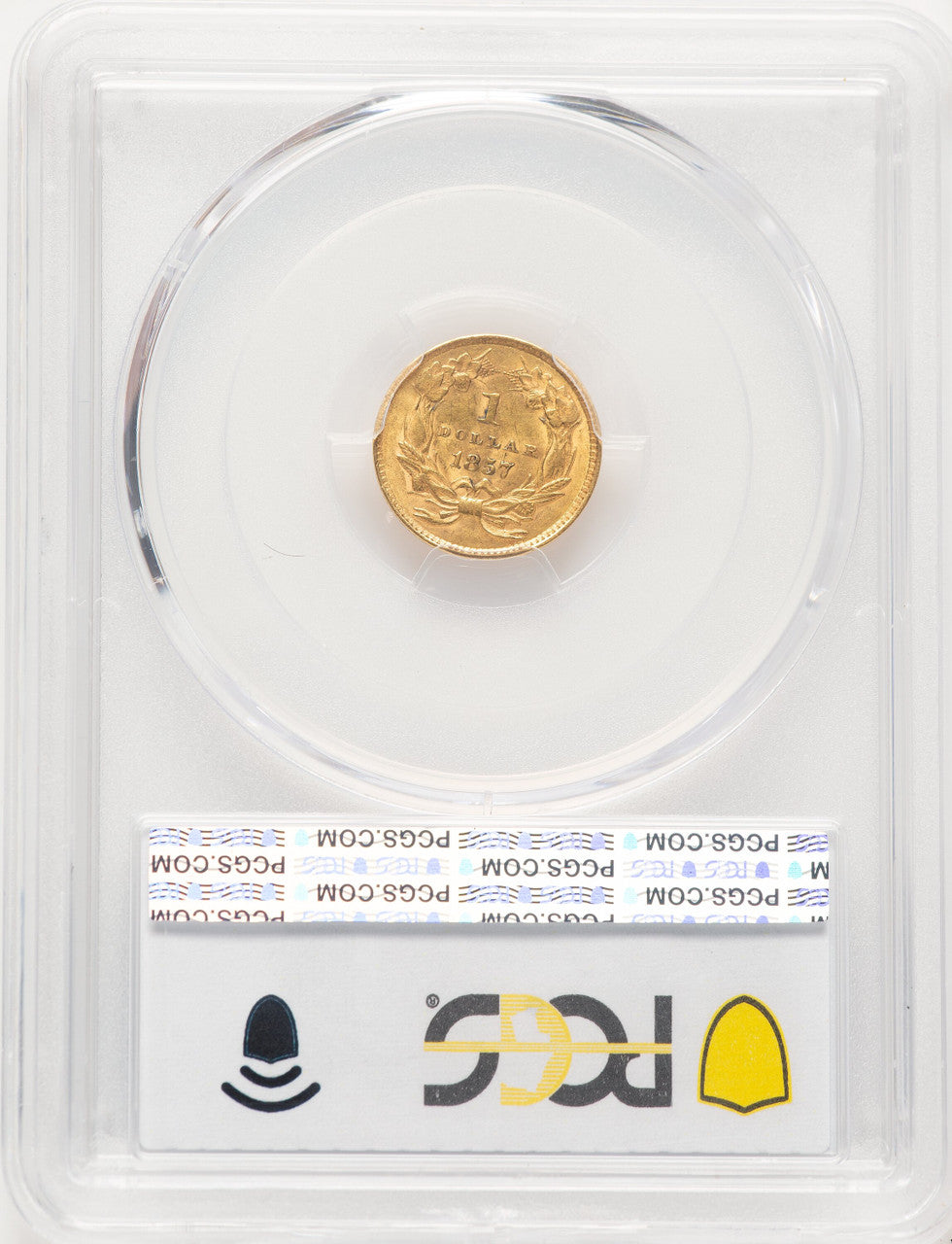 1857 G$1 Gold Dollar PCGS MS62 (783713012)
