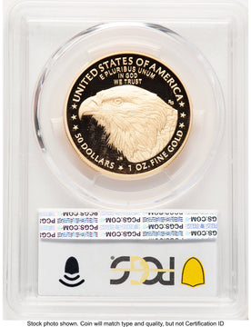 2022-W Proof Gold Eagle 1 oz Blue Gradient PCGS PR70