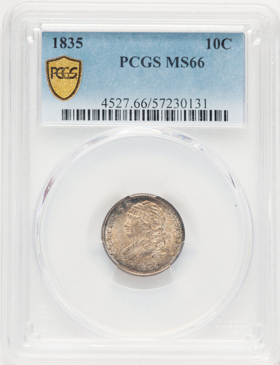 1835 10C Bust Dime PCGS MS66