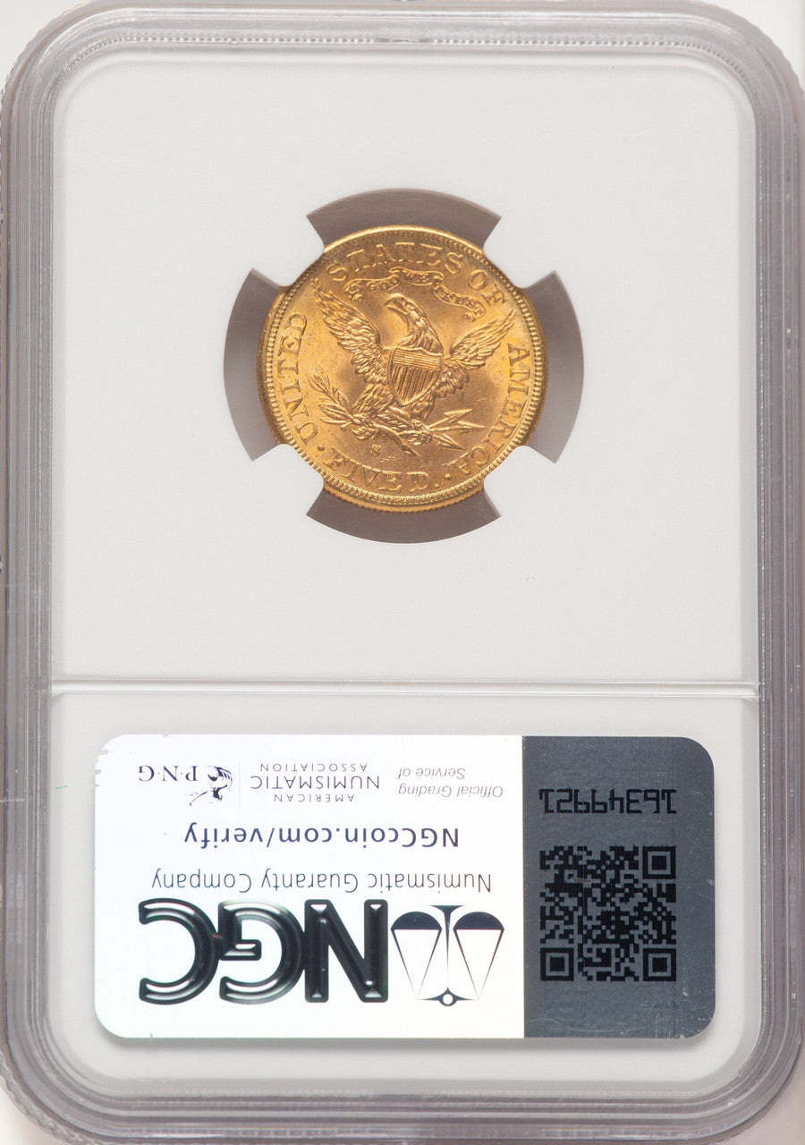 1885-S $5 Liberty Half Eagle NGC MS67 (783786016)