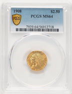 1908 $2.50 Indian Quarter Eagle PCGS MS64 (783786024)
