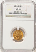 1914-D $2.50 Indian Quarter Eagle NGC MS63 (783786029)