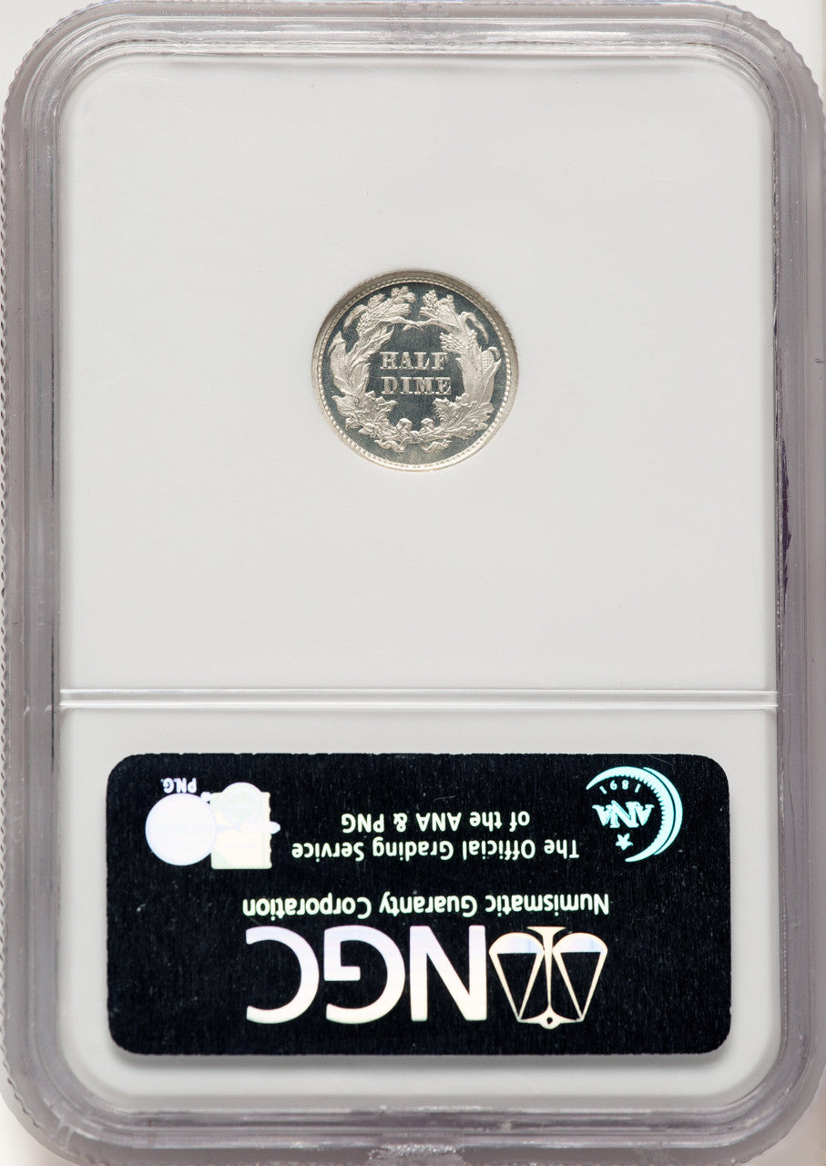1870 H10C CA Proof Seated Half Dime NGC PR68