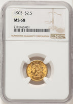 1903 $2.50 Liberty Quarter Eagle NGC MS68