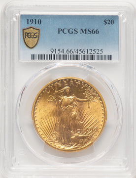 1910 $20 Saint-Gaudens Double Eagle PCGS MS66