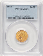 1926 $2.50 Indian Quarter Eagle PCGS MS65 (783808002)