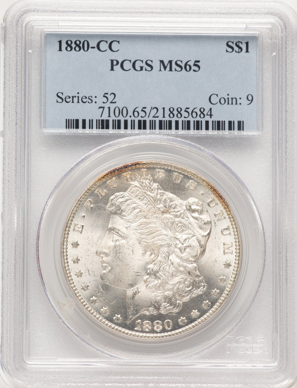 1880-CC Morgan Dollar PCGS MS65 (783857038)