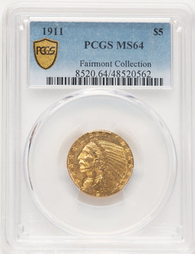 1911 $5 Indian Half Eagle PCGS MS64 (783858004)