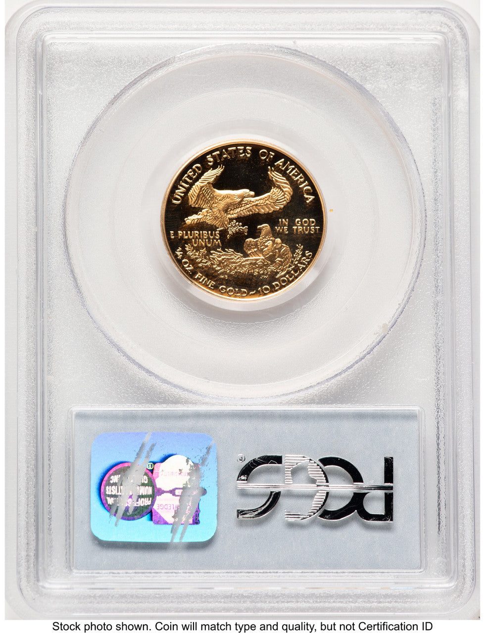 2001-W Proof Gold Eagle 1/4 oz Blue Label PCGS PR70