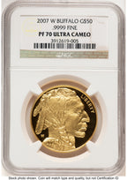 2007-W Proof Gold Buffalo 1 oz Brown Label NGC PF70
