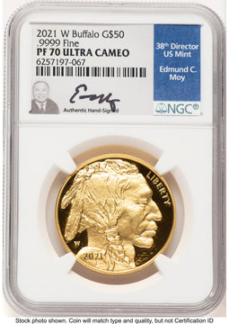 2021-W Proof Gold Buffalo 1 oz NGC PF70 Ed Moy (783909005)
