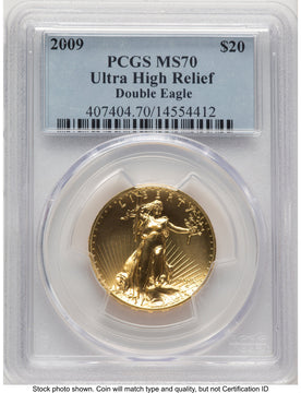 2009 G$20 Ultra High Relief Blue Gradient PCGS MS70 (783923001)
