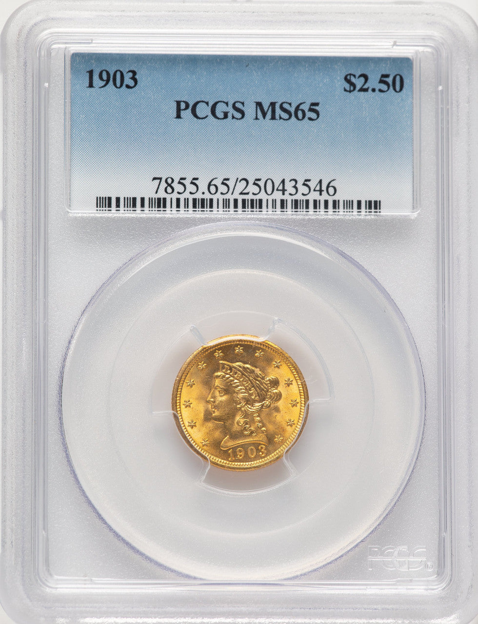 1903 $2.50 Liberty Quarter Eagle PCGS MS65 (783926001)