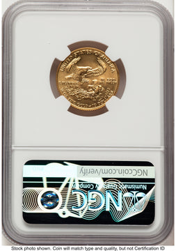 1987 Gold Eagle 1/4 oz Brown Label NGC MS70