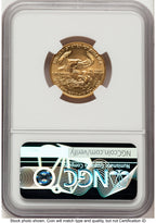 1987 Gold Eagle 1/4 oz Brown Label NGC MS70