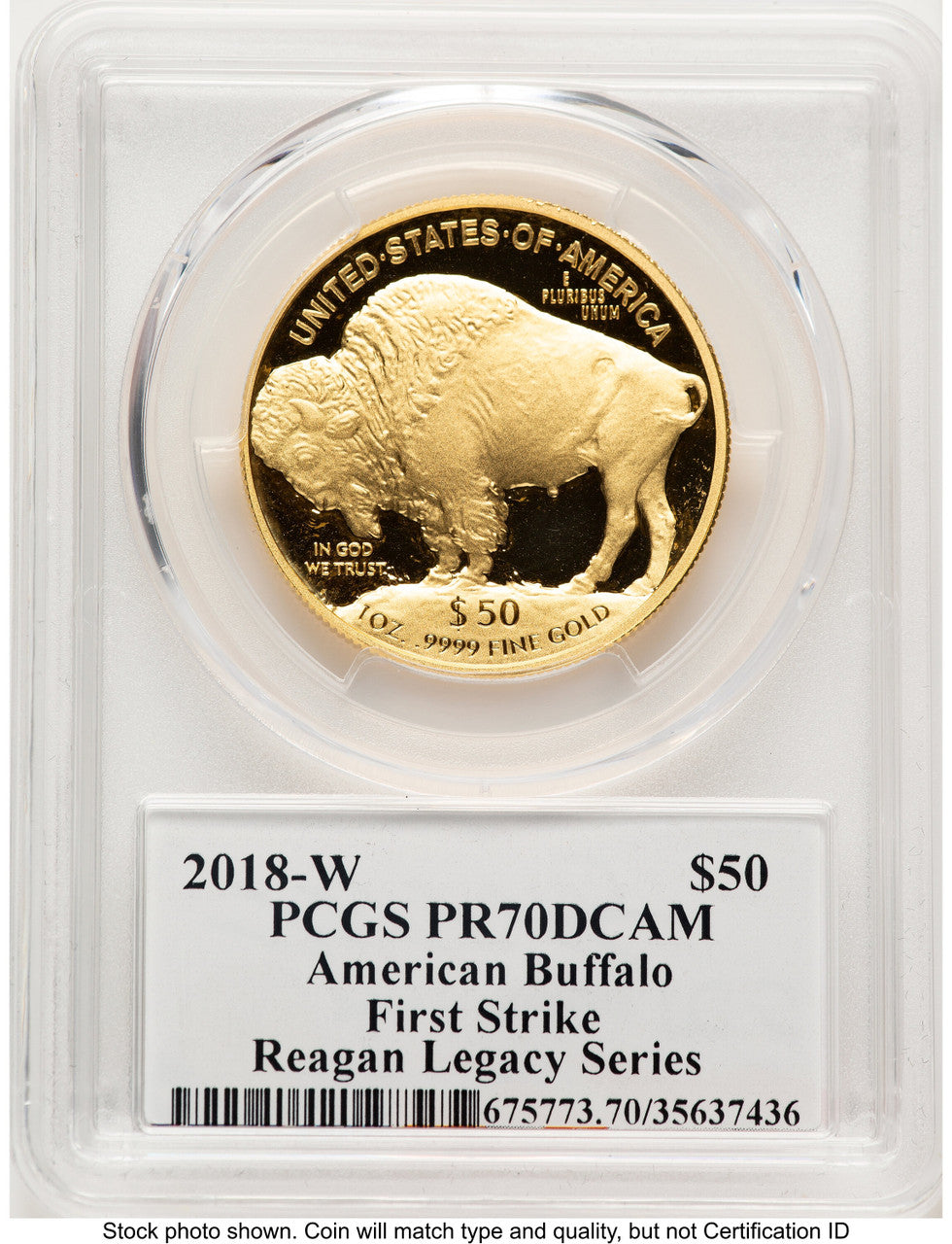2018-W Proof Gold Buffalo 1 oz FS Reagan Legacy Series Michael Reagan PCGS PR70 (783954009)