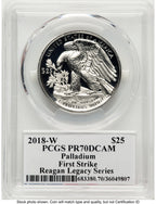 2018-W Palladium Eagle 1 oz FS Reagan Legacy Series Michael Reagan PCGS PR70