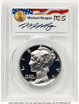 2018-W Palladium Eagle 1 oz FS Reagan Legacy Series Michael Reagan PCGS PR70