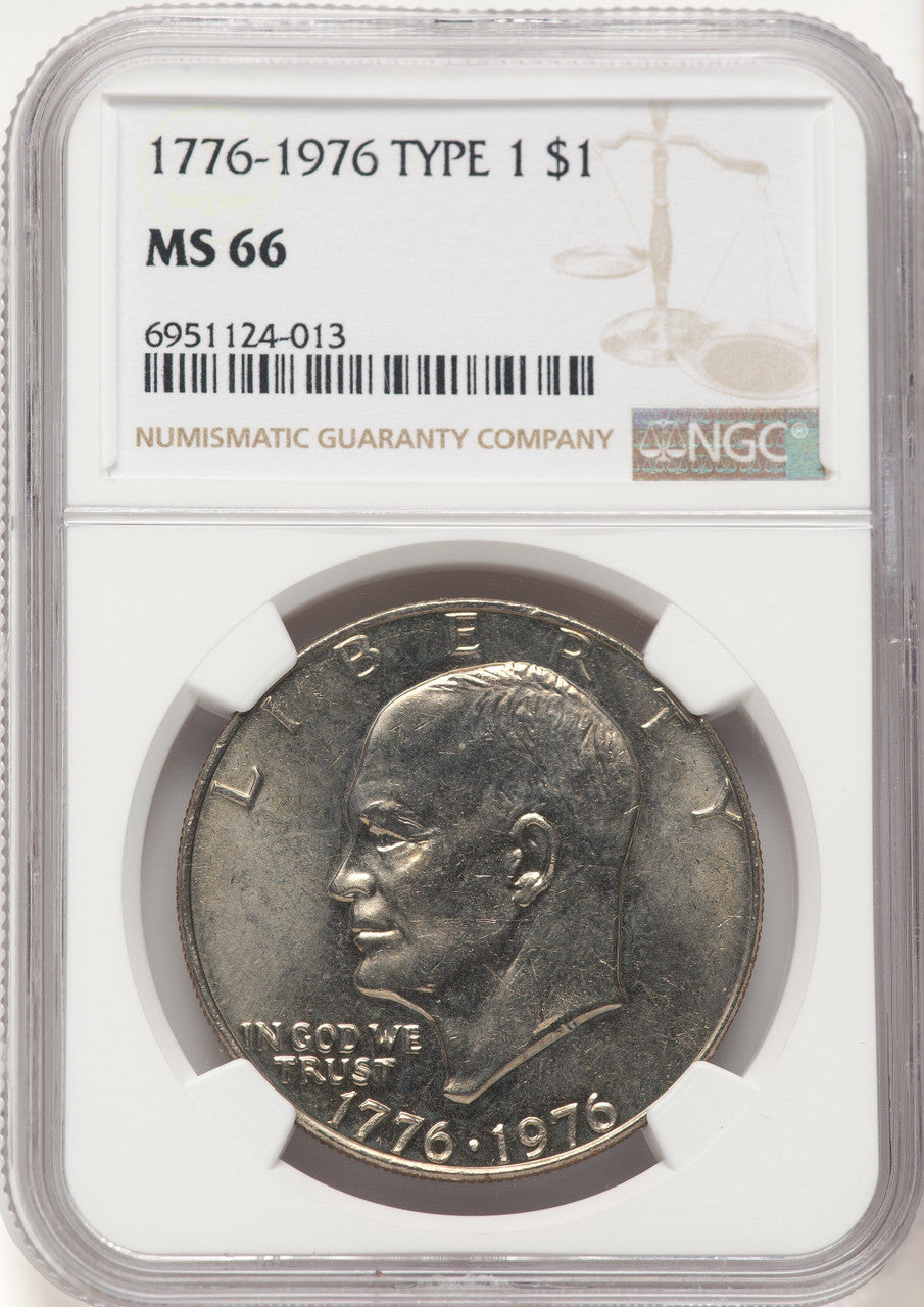 1976 $1 T1 Eisenhower Dollar NGC MS66 (783962001)