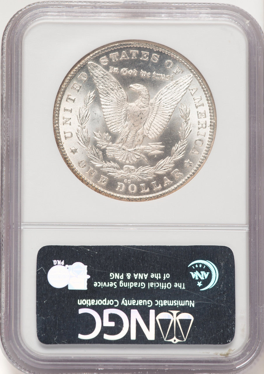 1880-CCVAM-6 8 Over Low 7 Morgan Dollar NGC MS64