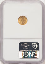 1852 G$1 Gold Dollar NGC MS61