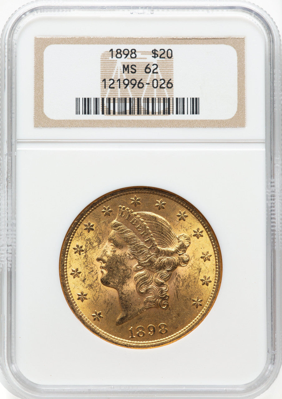 1898 $20 Liberty Double Eagle NGC MS62