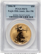 2006-W Reverse Proof Gold Eagle 1 oz Blue Label PCGS PR70
