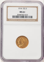1914 $2.50 Indian Quarter Eagle NGC MS61 (784089006)