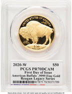 2020-W Proof Gold Buffalo 1 oz FDI Reagan Legacy Series Michael Reagan PCGS PR70