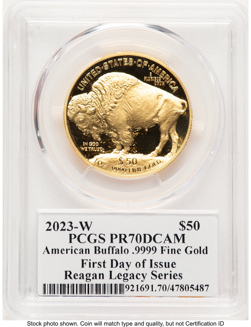2023-W Proof Gold Buffalo 1 oz FDI Reagan Legacy Series Michael Reagan Picture PCGS PR70