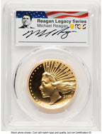 2019-W G$100 American Liberty High Relief Enhanced DMPL Reagan Legacy Series Michael Reagan Picture PCGS MS70 (784097056)