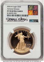 2024-W Proof Gold Eagle 1 oz AR Jennie Reagan Bust Art NGC PF70 Norris