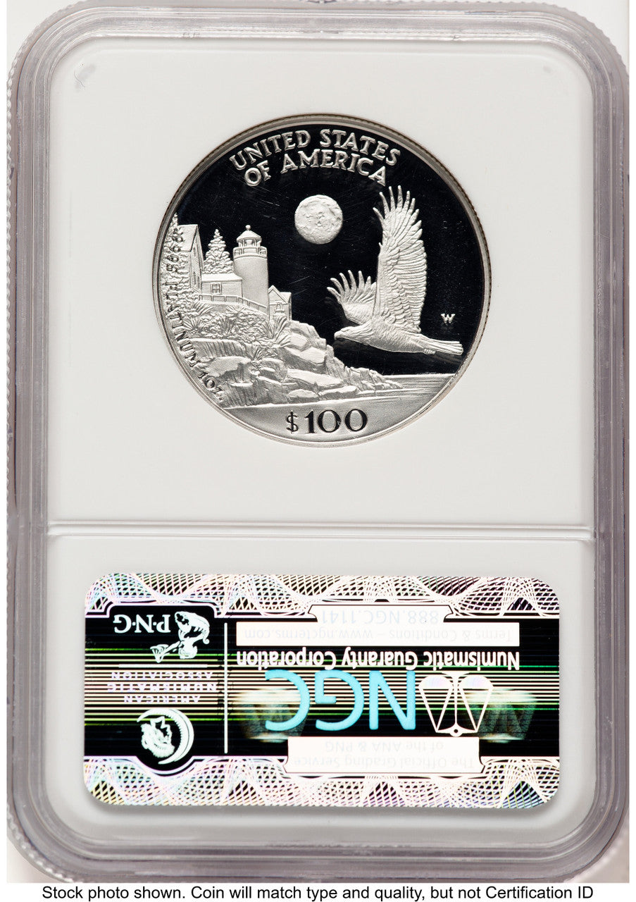 1998-W Proof Platinum Eagle 1 oz Brown Label NGC PF70