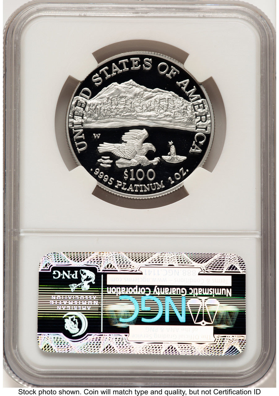 2002-W Proof Platinum Eagle 1 oz Brown Label NGC PF70